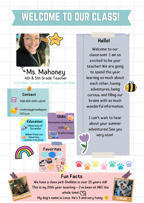 Welcome! Meet Ms. Mahoney